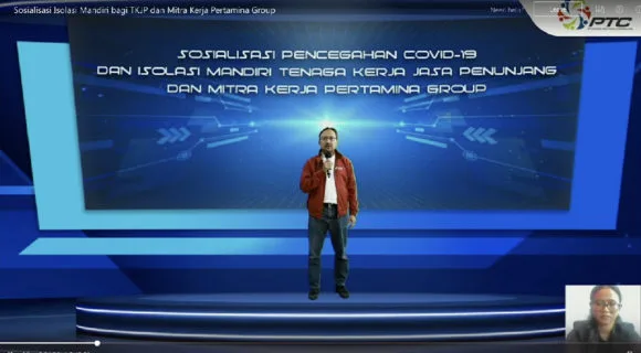 PTC GELAR LIVE EVENT SOSIALISASI PENCEGAHAN COVID-19 BAGI SELURUH TENAGA KERJA JASA PENUNJANG PERTAMINA GROUP