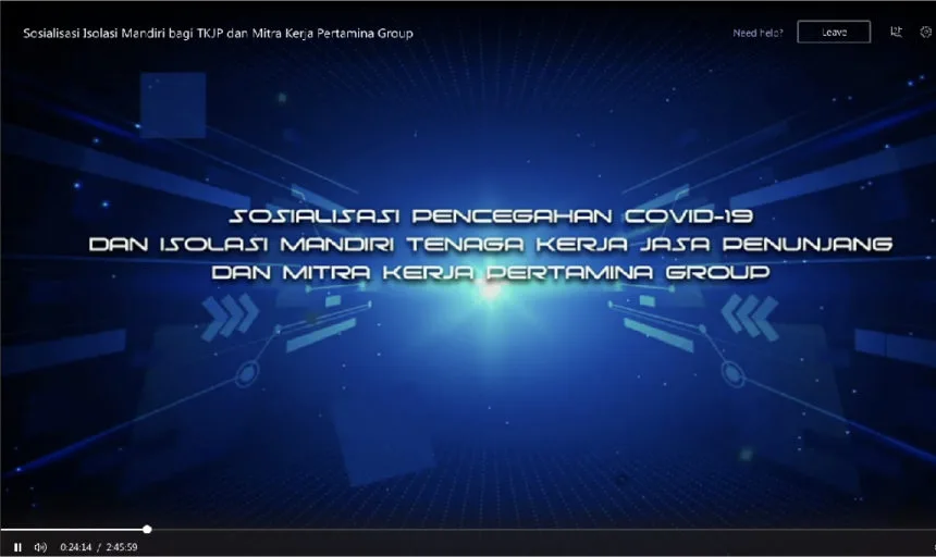 PTC GELAR LIVE EVENT SOSIALISASI PENCEGAHAN COVID-19 BAGI SELURUH TENAGA KERJA JASA PENUNJANG PERTAMINA GROUP