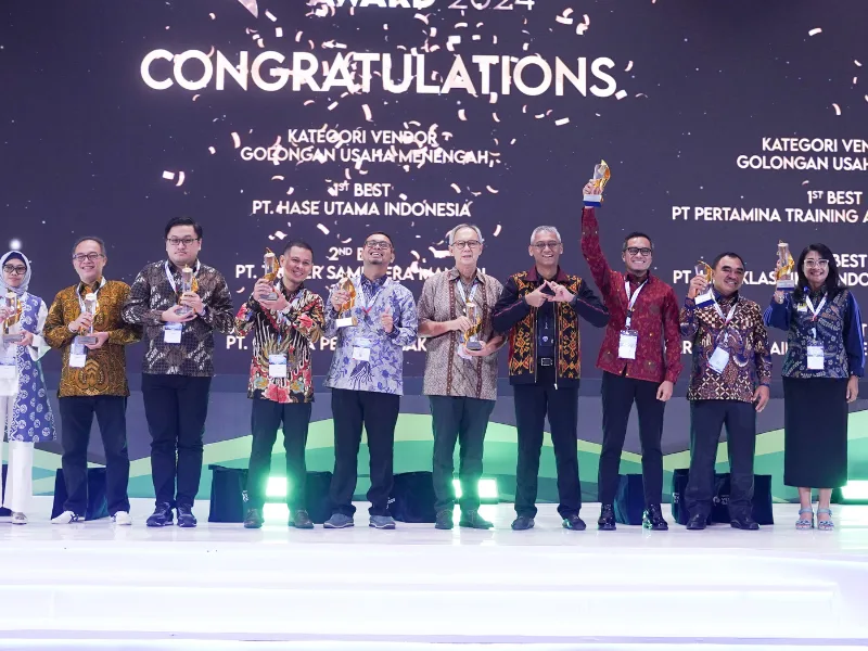 Penghargaan Pertamina Vendor Day, PTC Terbaik untuk Kategori Vendor Golongan Usaha Besar